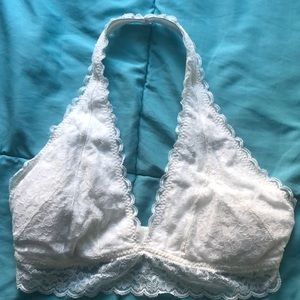 Hollister white halter bralette